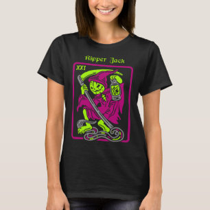 Camiseta Ripper Jack Tarot Card Halloween Occult Decor Men