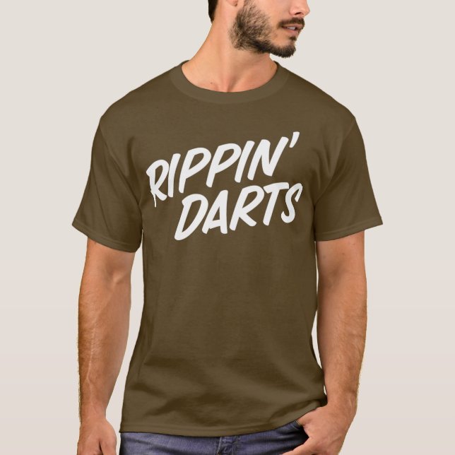 Camiseta Rippin Darts Engraçado Cigarros Fumantes Vapetrech (Frente)