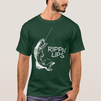 Camiseta Rippin Lábios peixe pescador humorístico
