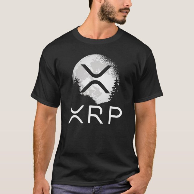 Camiseta Ripple Coin Xrp Ledger Moon Cryptocurrency Bull Ma (Frente)
