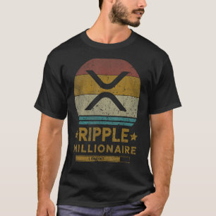 Camiseta Ripple (XRP) Moedas Funny Ripple Millionaire Vinta