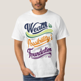 Camiseta Riqueza é Camisa-T da Fundação Possibilidade