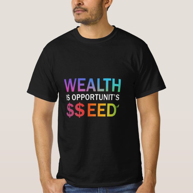 Camiseta Riqueza é Semente de Oportunidade, Design (Frente)