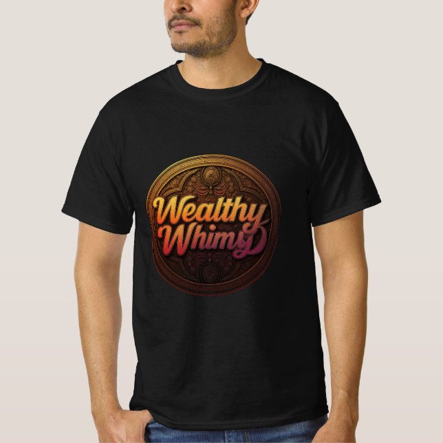 Camiseta Riqueza e Whimsy: Tee de Estilo de Vida Luxo (Frente)
