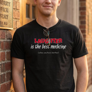 Camiseta Rir É O Melhor Medicamento T-Shirt engraçado