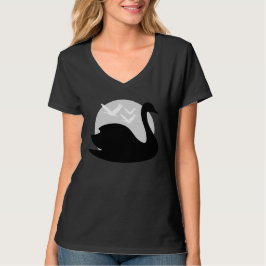 Camiseta risco de cauda do cisne preto
