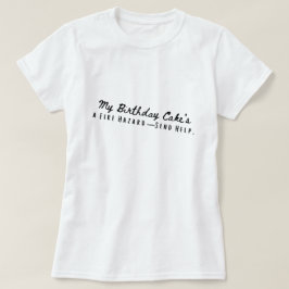 Camiseta Risco de incêndio de Bolo de Aniversário