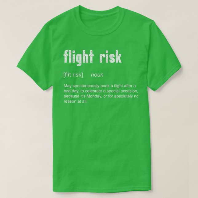 Camiseta Risco de voo para viajantes frequentes Viagem engr (Frente do Design)