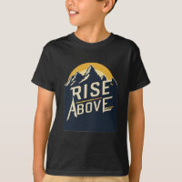 Camiseta "Rise Acima das Crianças" com Montanha Su