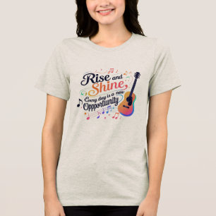 Camiseta Rise and Shine Music – Colorir o Seu Dia