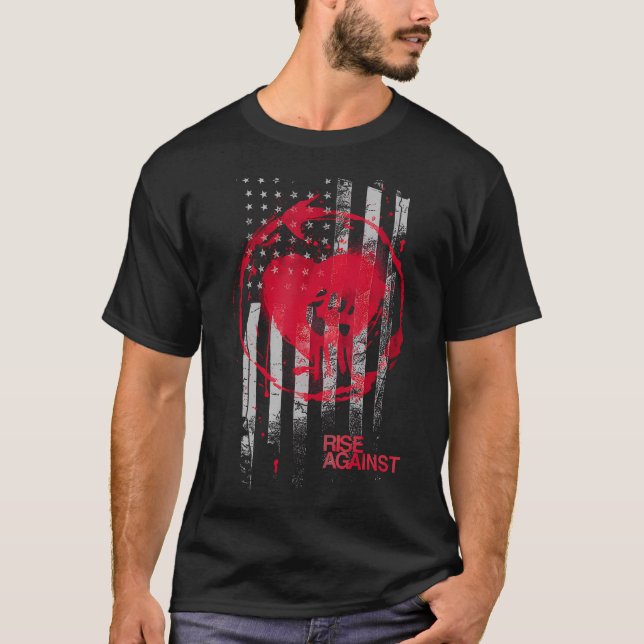 Camiseta Rise Contra Bandeira Mantida - Merchandise Oficial (Frente)