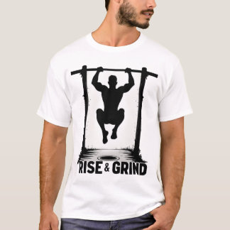 Camiseta Rise & Grind | Calistenia Intensa Silhueta de Rema