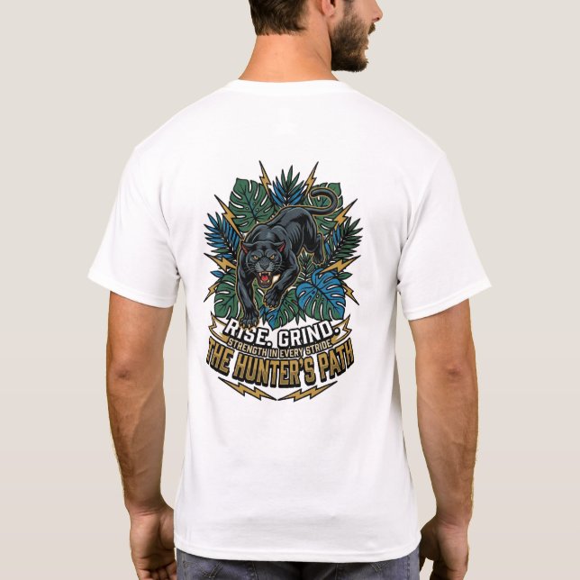 Camiseta Rise Grind Conquer Panther – O Caminho do (Verso)
