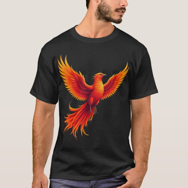 Camiseta Rise of the Phoenix – Rebirth and Power Design (Frente)