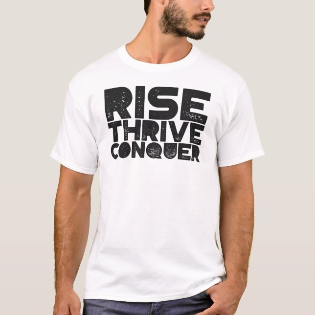 Camiseta Rise Thrive Conquer (Frente)