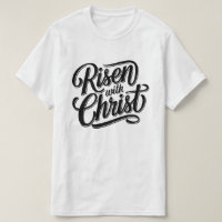 Risen com Camisa-T Cristo - Adulto de Fé Cristã