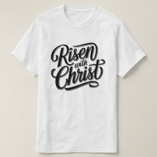 Camiseta Risen com Camisa-T Cristo - Adulto de Fé Cristã