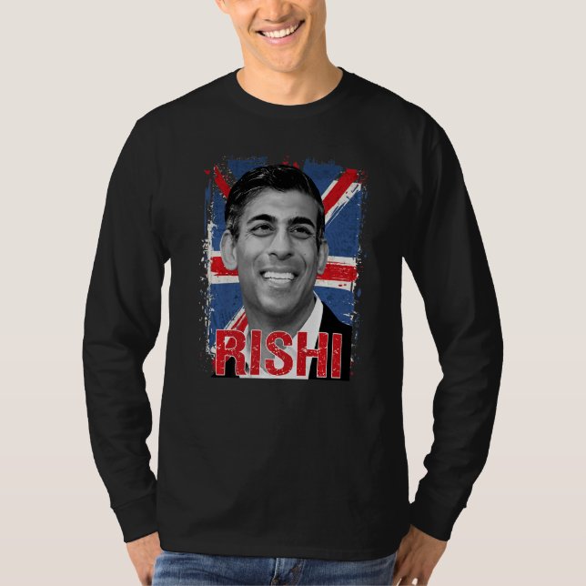 Camiseta Rishi Sunak Conservative British Prime Minister BW (Frente)