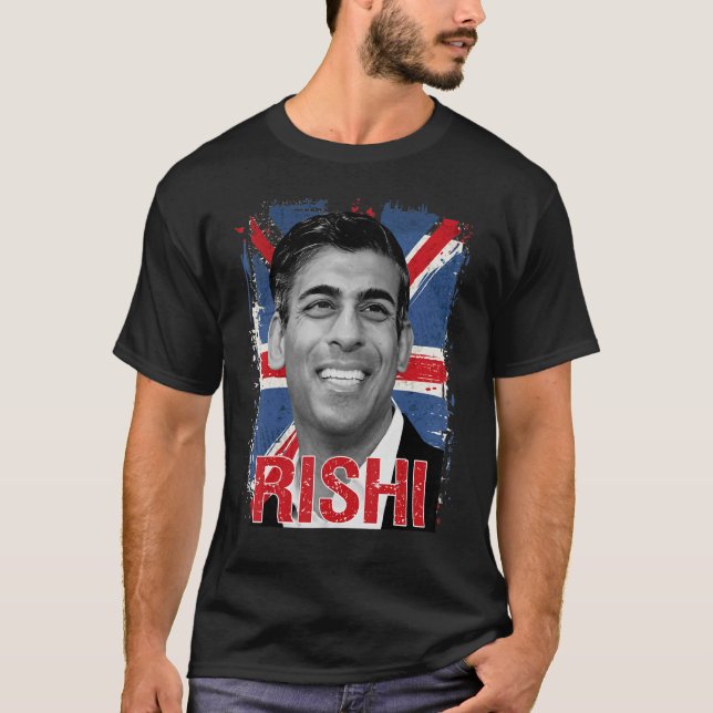 Camiseta Rishi Sunak Primeiro-Ministro britânico conservado (Frente)