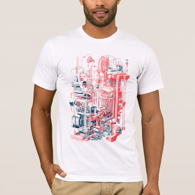 Camiseta Risógrafo de máquinas simples (Frente)