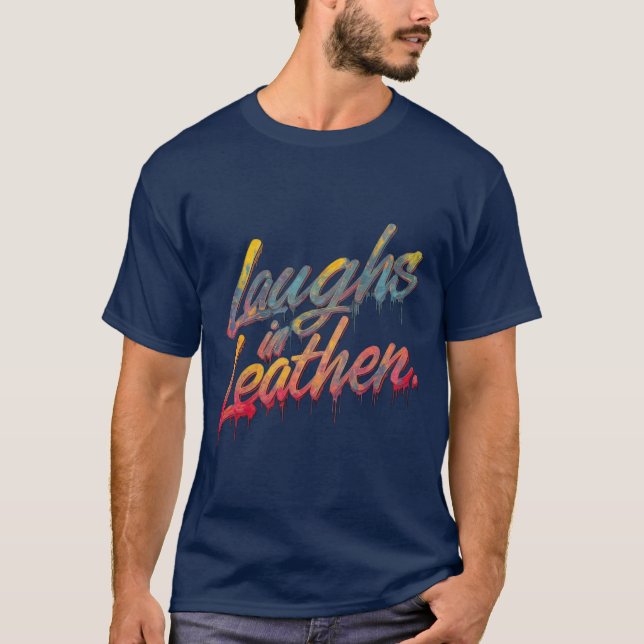 Camiseta Risos em Couro (Frente)