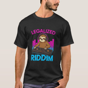Camiseta Ritmo Legalizado Funny Sloth DJ Rave Música Eletrô