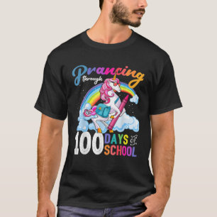 Camiseta Ritmo Por 100 Dias De Meninas De Unicórnio Escola