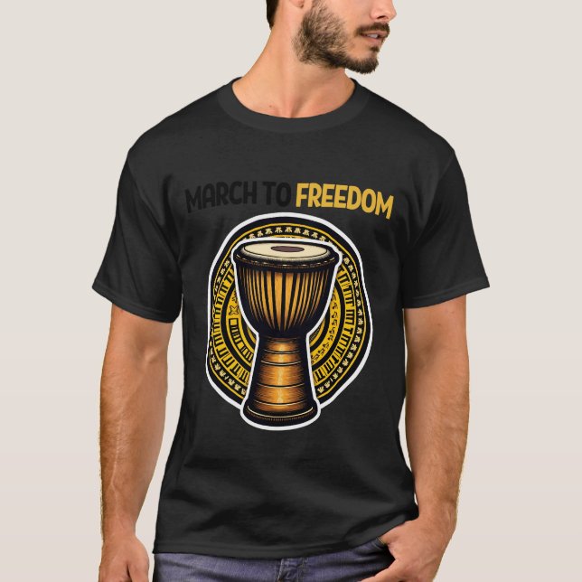 Camiseta Ritmos da História: Coleção de Tambores do Patrimô (Frente)