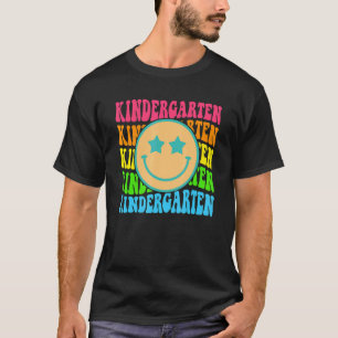 Camiseta Ritmos de Jardim de Infância Groovy Rosto Professo