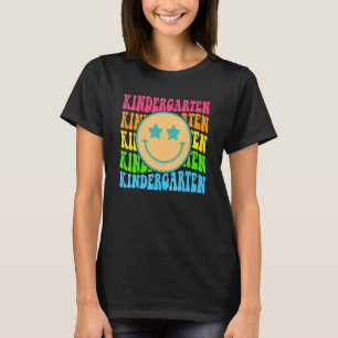 Camiseta Ritmos de Jardim de Infância Groovy Rosto Professo