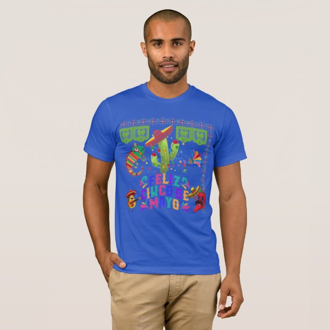 Camiseta Ritmos do México azul (Frente Completa)