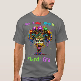 Camiseta Ritmos Retrotraços de Mardi Gras Miçanga Fusion Ca