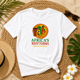 Camiseta Ritmos Tribais Elegantes da África Dança de Tambor