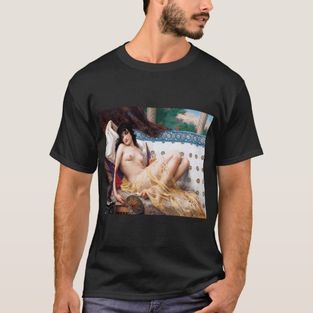 Camiseta Ritual de Café Gótico com Bruxas e Fogo (Frente)