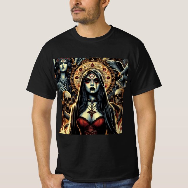 Camiseta Rituales de lo Oculto: La Dama de las Sombras (Frente)