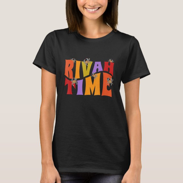 Camiseta Rivah Time Retro Hippie Style With Blue Crab (Frente)