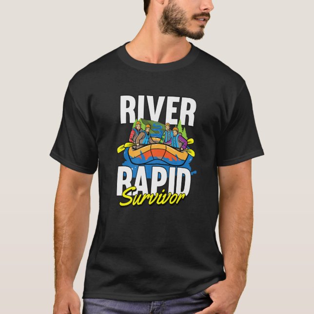 Camiseta River Rapid Survivor  Rapids Rafter Rafting (Frente)