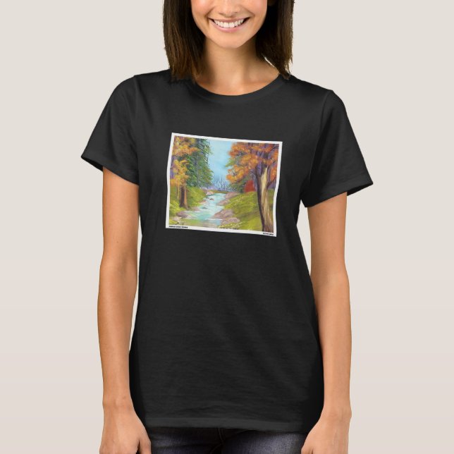 Camiseta River Through The Trees Nature Landscape Autumn Pa (Frente)
