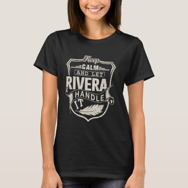 Camiseta Rivera Sobrenome Shirt Rivera Nome de Rivera Anive (Frente)