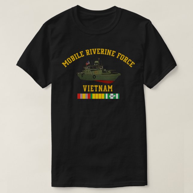 Camiseta Riverine Vietnã Veterano Dia dos Veteranos Chri (Frente do Design)