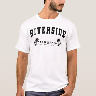 Camiseta Riverside Branca de Homens, Califórnia, Estado Our