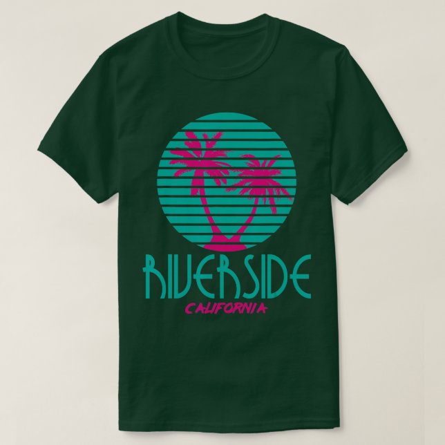 Camiseta Riverside California Retro Design CA Souvenirs (Frente do Design)