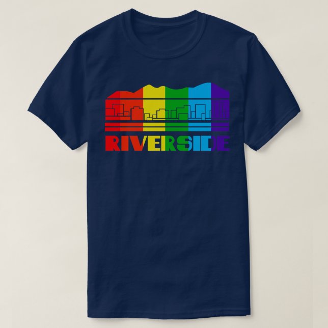Camiseta Riverside Pride Riverside LGBT Oferta LGBTQ (Frente do Design)