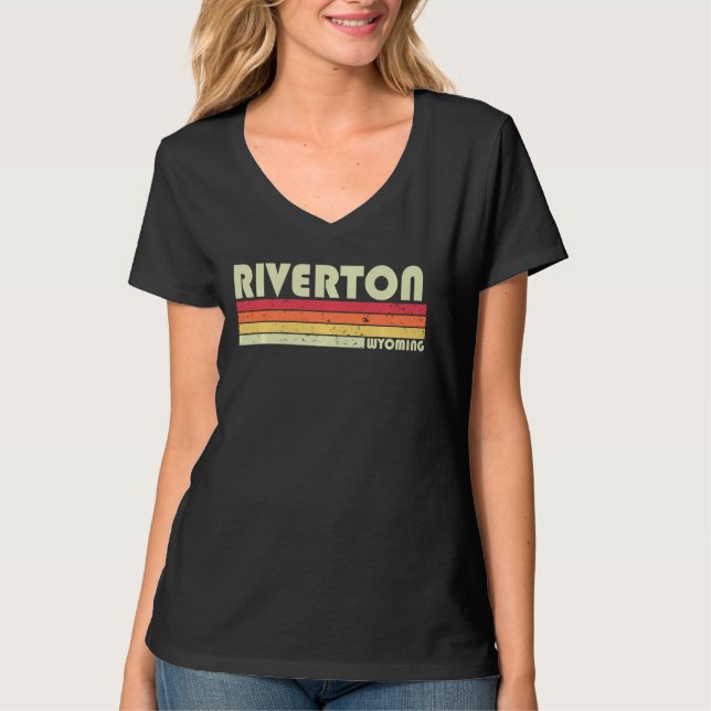 Camiseta RIVERTON POR QUE WYOMING Funny City Home Roots Gif (Frente)