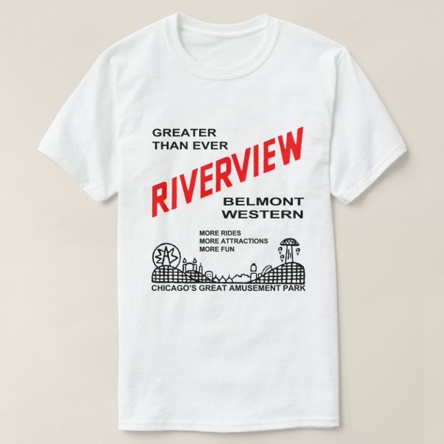 Camiseta Riverview Amusement Park, Chicago, IL 1904-1967 (Frente do Design)