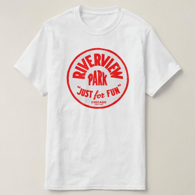 Camiseta Riverview Amusement Park, Chicago, Illinois (Frente do Design)