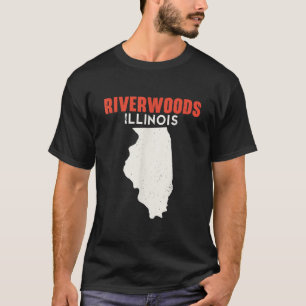 Camiseta Riverwoods Illinois, EUA, Estado Americano, Viagem