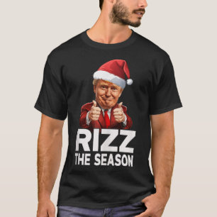 Camiseta Rizz A Época Natal Engraçado Papais noeis De Trump