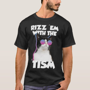 Camiseta Rizz em Com O Gato Meme Tism Rizzler Engraçado Aut