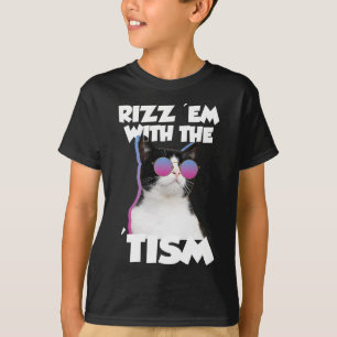 Camiseta Rizz em Com O Gato Meme Tism Rizzler Engraçado Aut